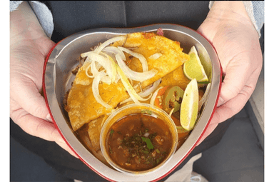 Quesabirria Quesadillas (Heart tin)