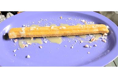 Peppermint bark churro